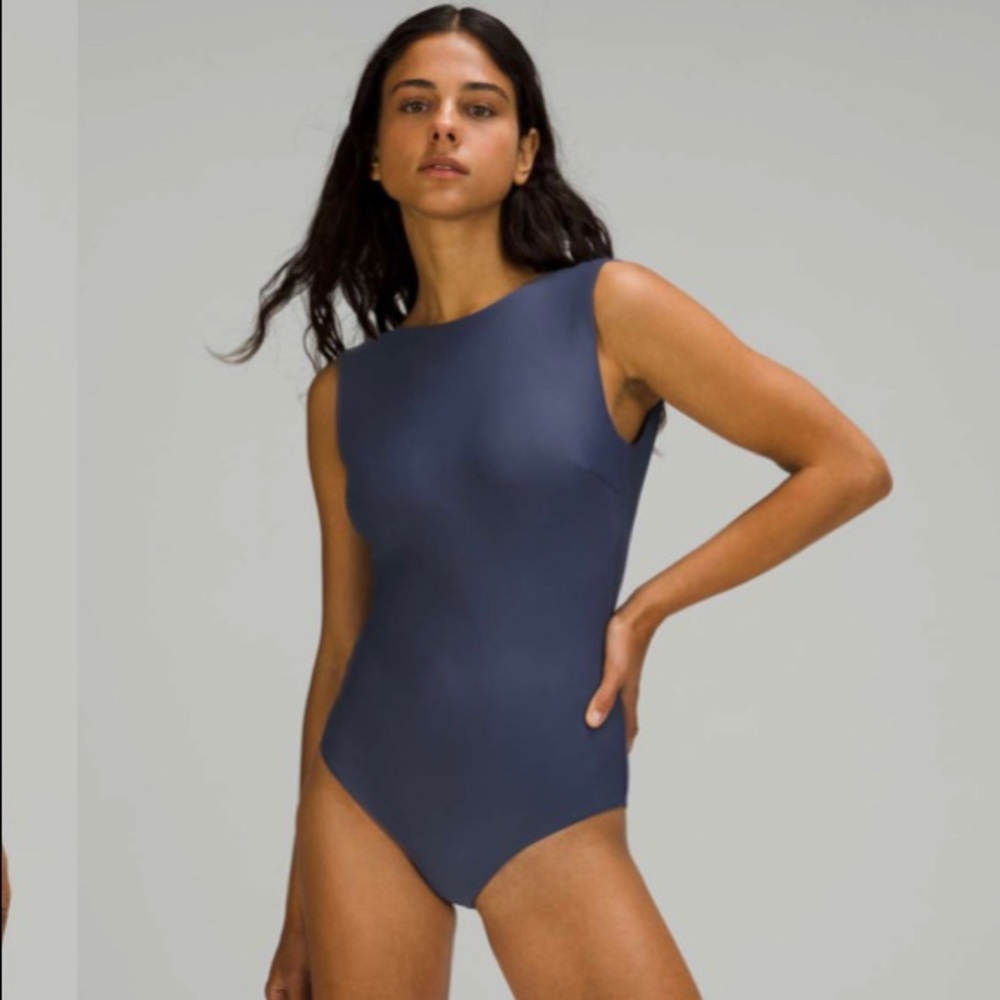 Lululemon Waterside High Neck One Piece (Blue) NWT